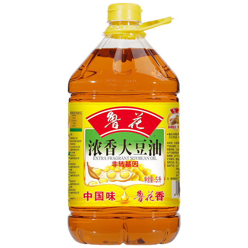 鲁花食用油 大豆油 5L