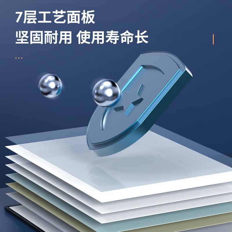 得力8739-H型架磁性玻璃白板 支架式磁性钢化玻璃带架子白板 办公会议写字板黑板180*90cm
