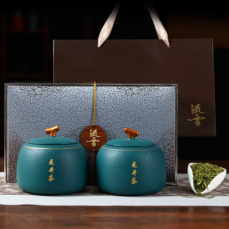 清湍韵精选芽头明前特级龙井茶250g新茶绿茶茶叶高档礼盒中秋送礼长辈