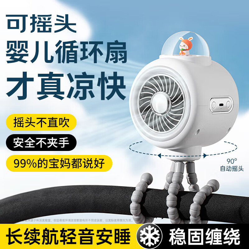 科沃  婴儿车小风扇八爪鱼可摇头SQT-B2