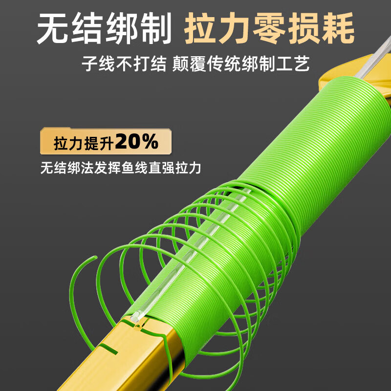 simago喜曼多无结子线双钩休闲野钓45cm成品仕挂鱼钩金袖无刺钩5/线0.8