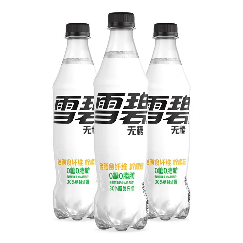 可口可乐 碳酸饮料汽水 清爽柠檬味 爽口 无糖 雪碧纤维+(500ml*12瓶)*5箱