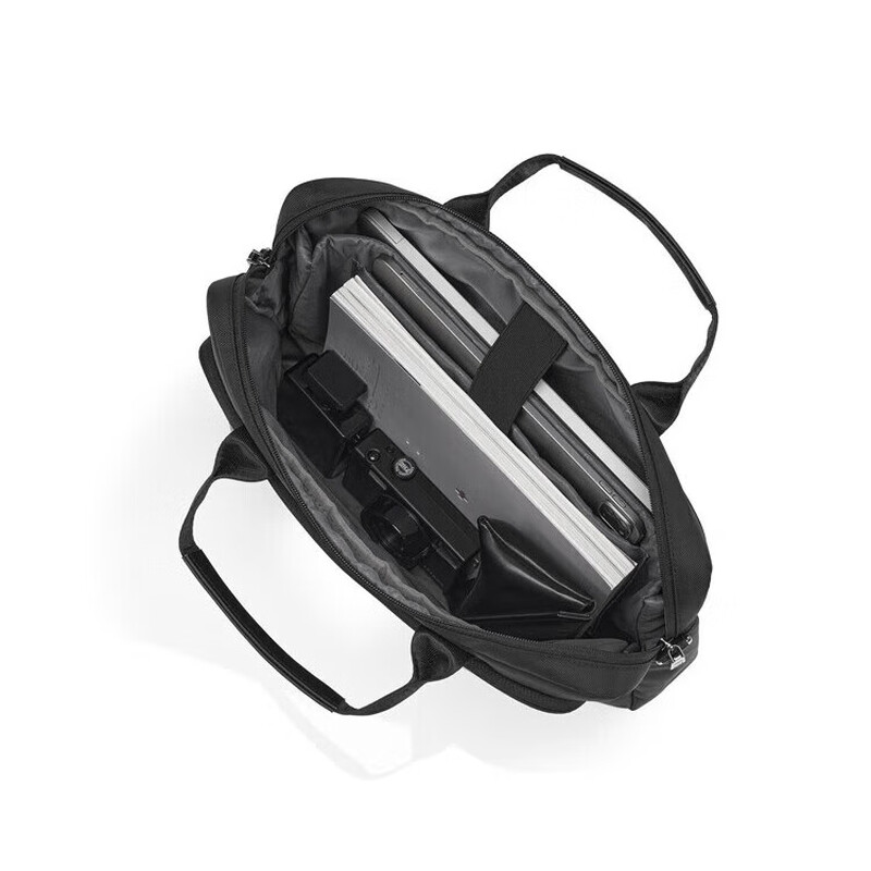 新秀丽（Samsonite）男士商务15.6英寸公文包办公电脑包出差手提包商务笔记本包BN6黑