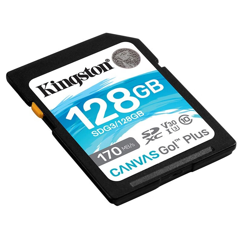 金士顿（Kingston）SD卡相机存储卡单反微单相机内存卡 class10 SDG3/128GB【V30丨读速170M/S】