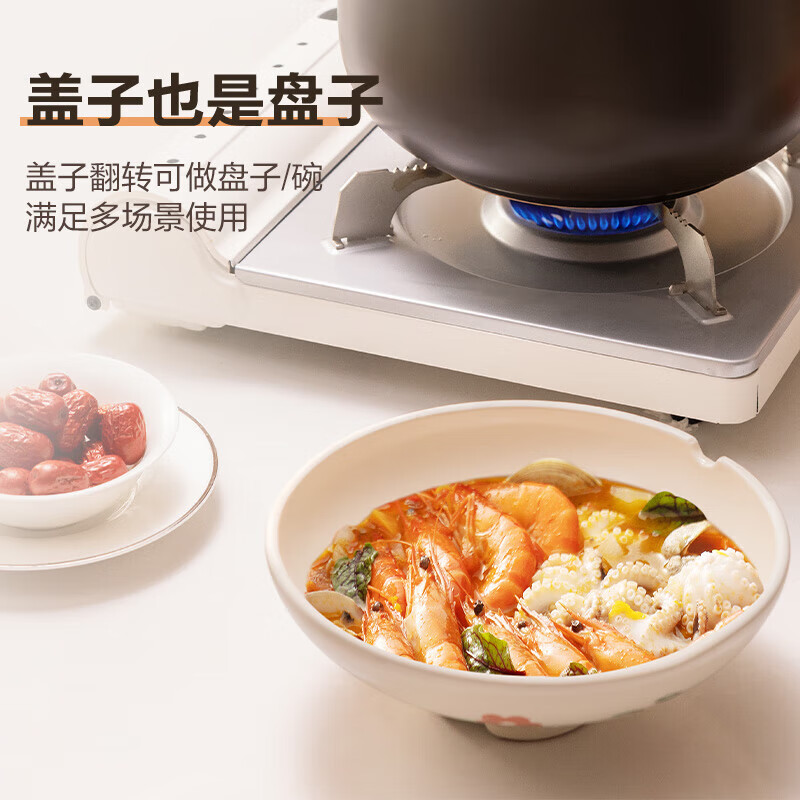苏泊尔（SUPOR）砂锅 4.5L陶瓷煲中药煲汤锅耐高温干烧不裂燃气灶炖锅 EB45AACT02