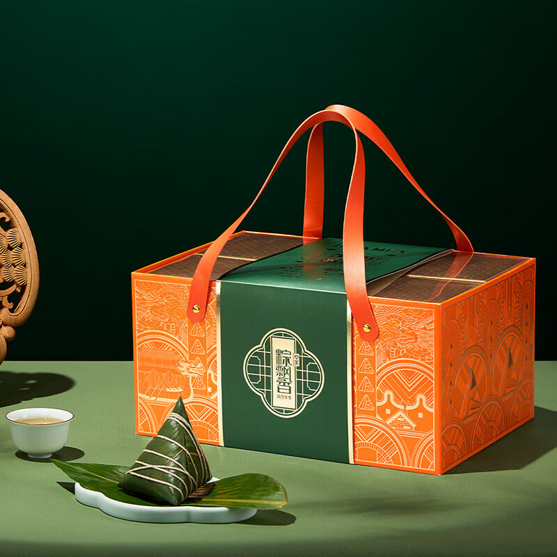 华美粽子国风礼盒豆沙八宝杂粮粽端午节步步高粽【手提礼盒】1620gs