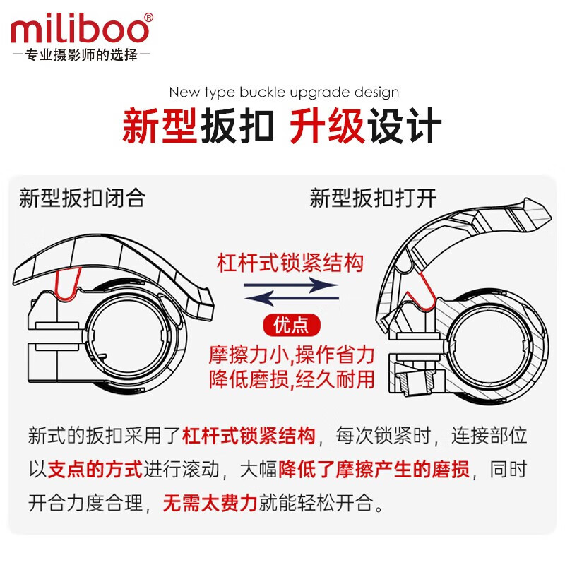 miliboo米泊MTT705三代独脚架铝合金碳纤维单反相机专业摄像摄影DV支架带液压云台套装 独脚架