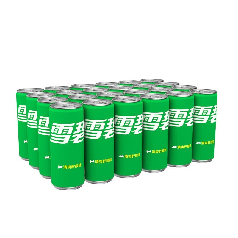 可口可乐柠檬味碳酸饮料 雪碧330ml*24罐 年会聚餐饮品