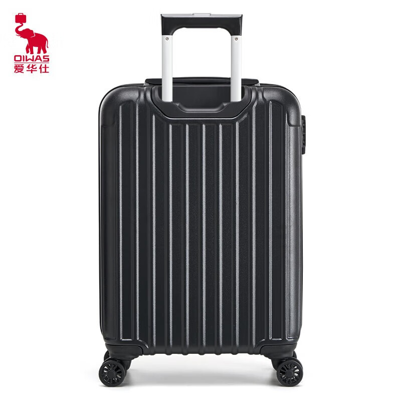 爱华仕行李箱减震降噪飞机轮 男女登机箱 黑色【OCX6229A】 20英寸 