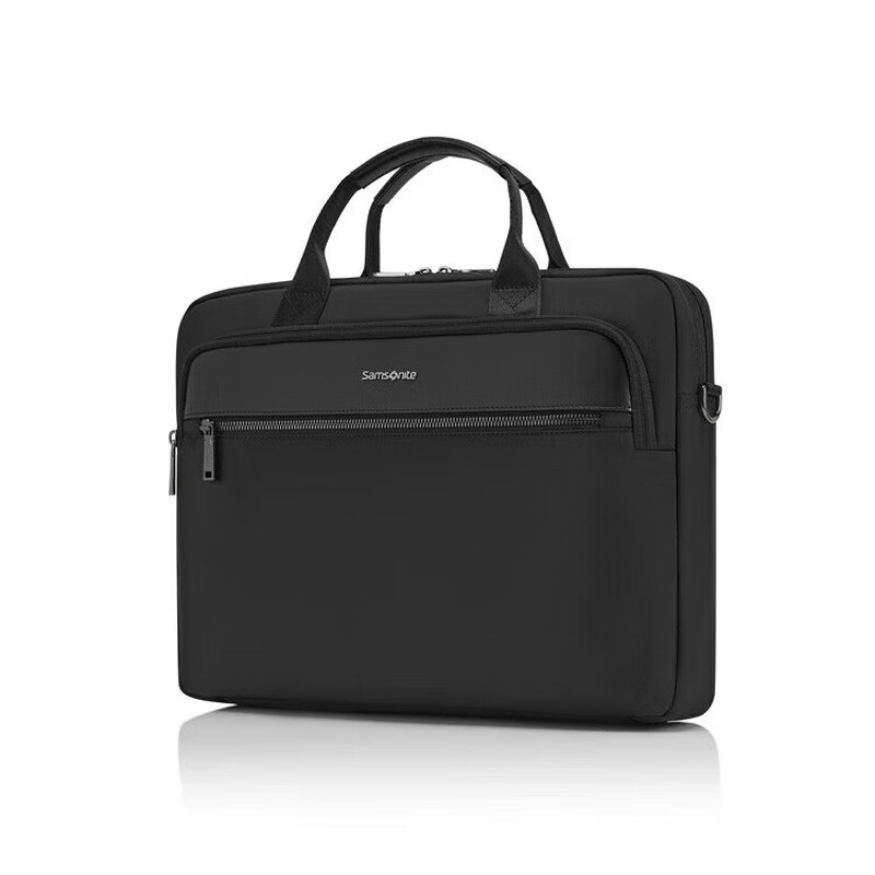 新秀丽（Samsonite）男士商务15.6英寸公文包办公电脑包出差手提包商务笔记本包BN6黑