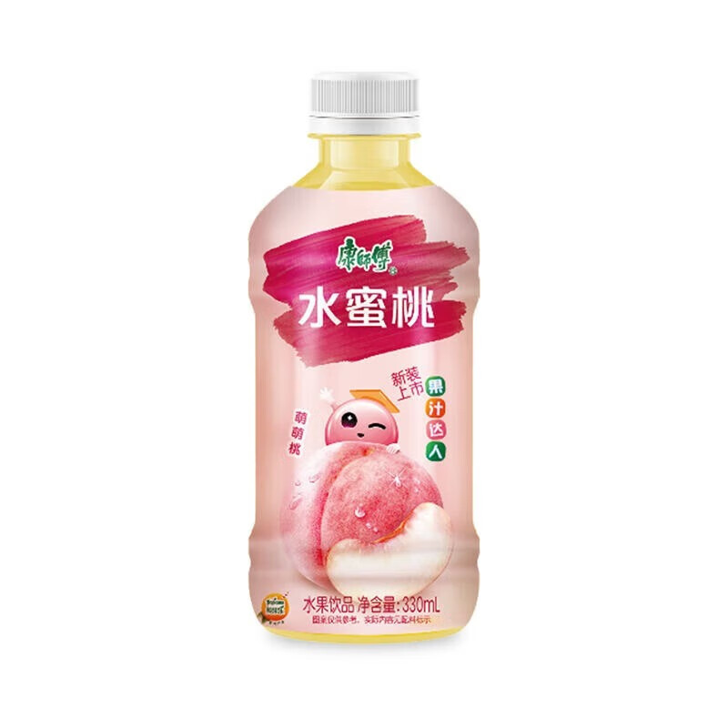 康师傅 口感极佳 休闲饮品 团购集采 迷你装水蜜桃330ml*24瓶