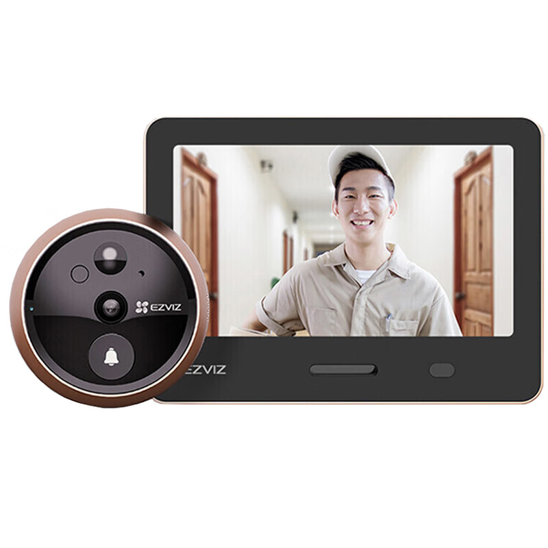 萤石（EZVIZ）DP2S+32G储存卡 猫眼摄像头 300万高清无线WiFi远程可视通话家用电子猫眼门铃门镜防盗门无线监控