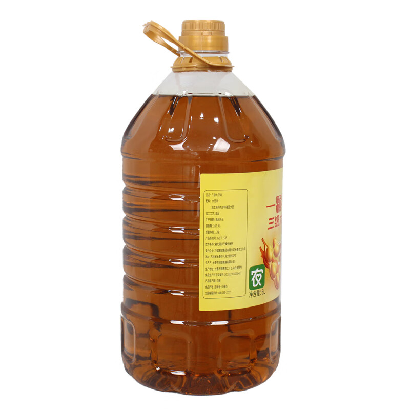 东北一颗农心非转基因三级大豆油5L新老包装随机发货（单位：桶）