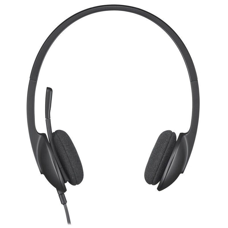 罗技（Logitech）H340 立体声USB耳机耳麦 办公学习视频会议耳机 电脑笔记本耳麦 黑色