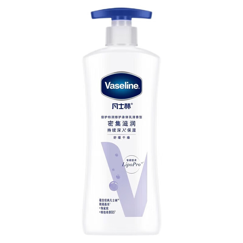 凡士林 清爽不油腻 滋润 倍护特润修护身体乳 清香型 400ml*6瓶