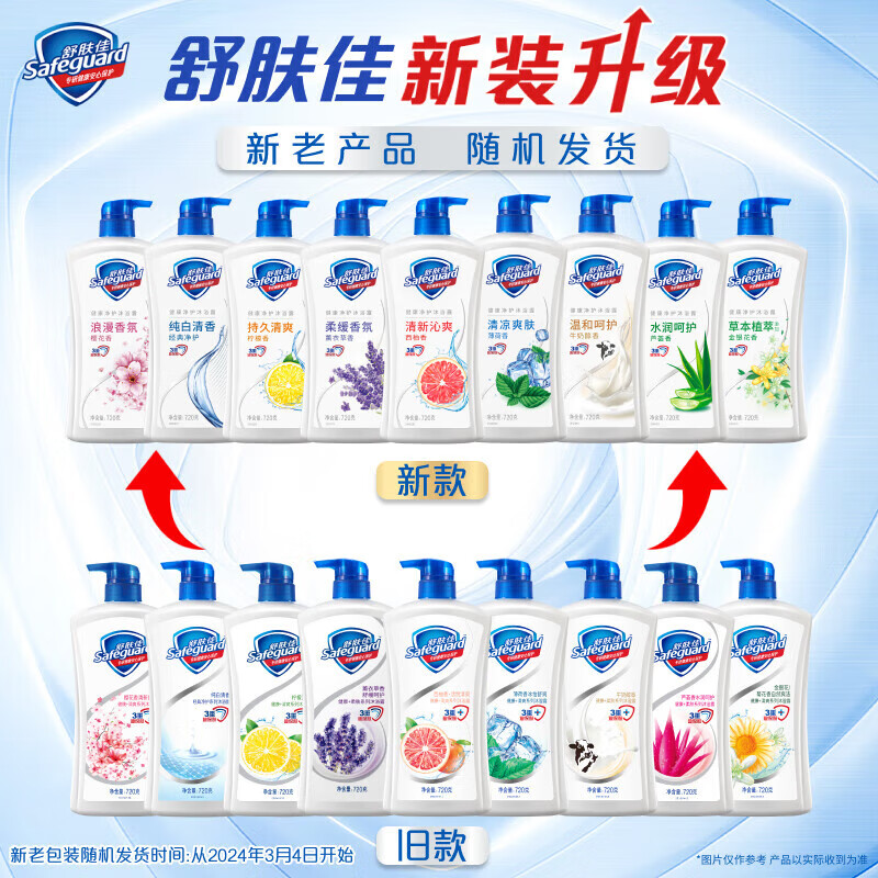 舒肤佳 沐浴乳 健康净护沐浴露薄荷香1kg 沐浴液家庭装