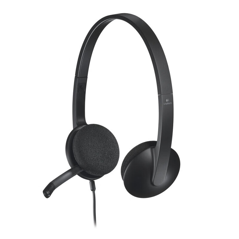 罗技（Logitech）H340 立体声USB耳机耳麦 办公学习视频会议耳机 电脑笔记本耳麦 黑色
