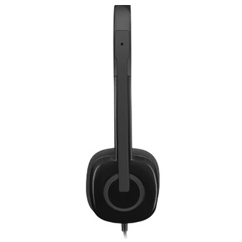 罗技（Logitech）H151 立体声耳机 带麦克风话筒 电脑笔记本办公耳麦 黑色