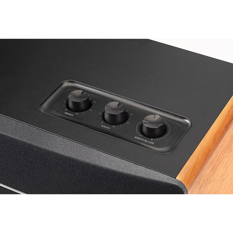EDIFIER漫步者一体式桌面蓝牙音箱 2.0声道 3d环绕 蓝牙5.0 木纹色D12/个