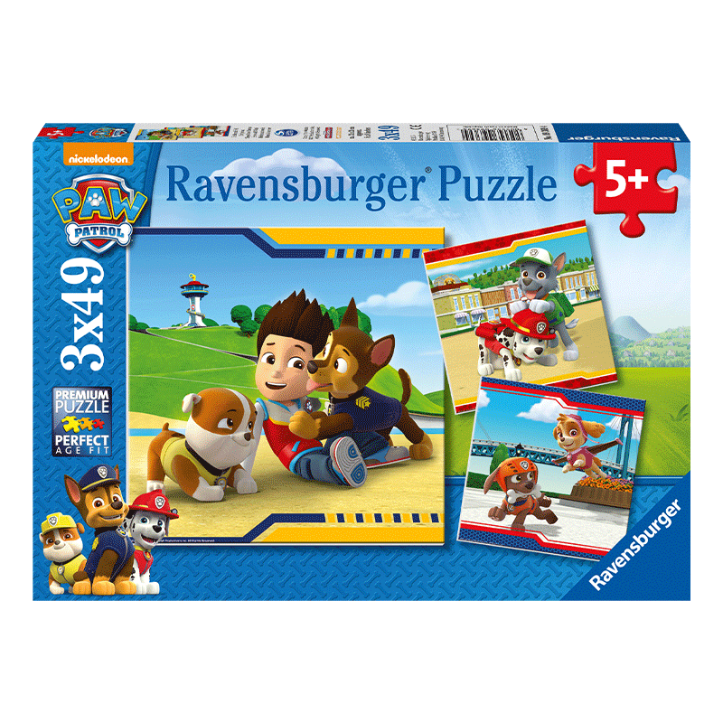 睿思（Ravensburger）汪汪队立大功拼图家居装饰玩具男孩女孩3岁六一儿童节礼物生日    3x49片装(5岁+)小英雄