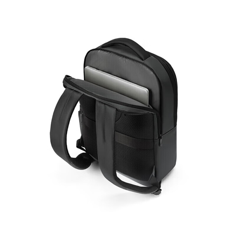 新秀丽（Samsonite）商务多功能双肩包PU拼接时尚电脑包通勤大容量背包NU4*09015黑色