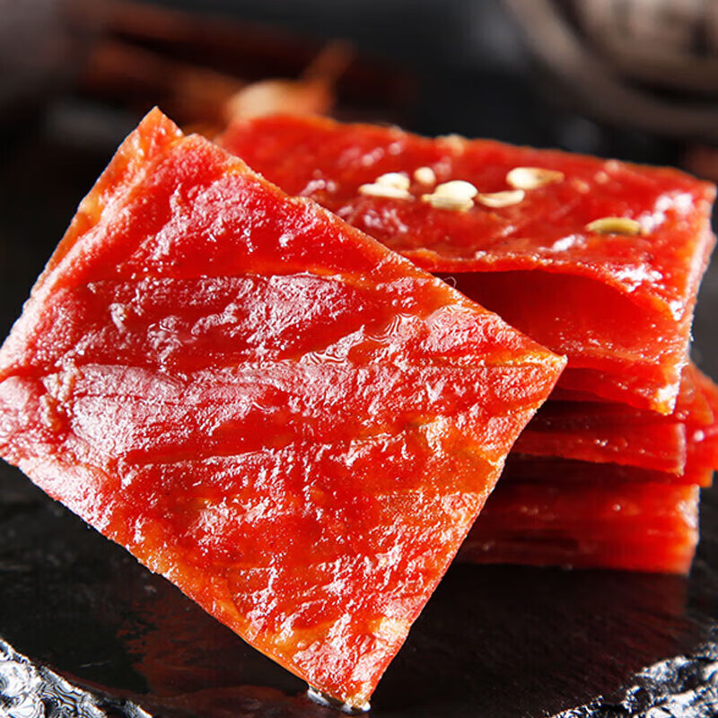 飘零大叔 猪肉脯高蛋白手撕肉脯靖江特产 优级猪肉脯100g（原味） 袋装