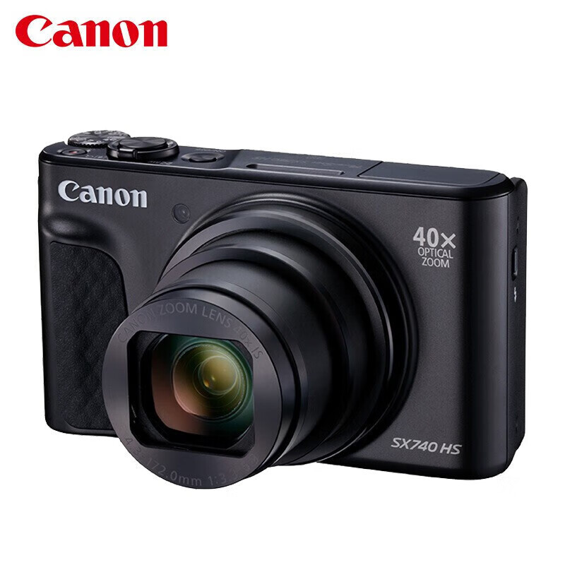 佳能（Canon）PowerShot SX740 HS 数码相机 4K短片 40倍光学变焦 便携式家用旅游办公卡片机 高清照相机 黑色