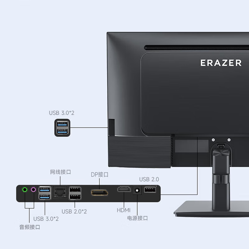 联想生态品牌 异能者S240H 23.8英寸商用办公一体机电脑 升级i5-12450H 32G 1TB固态 白色