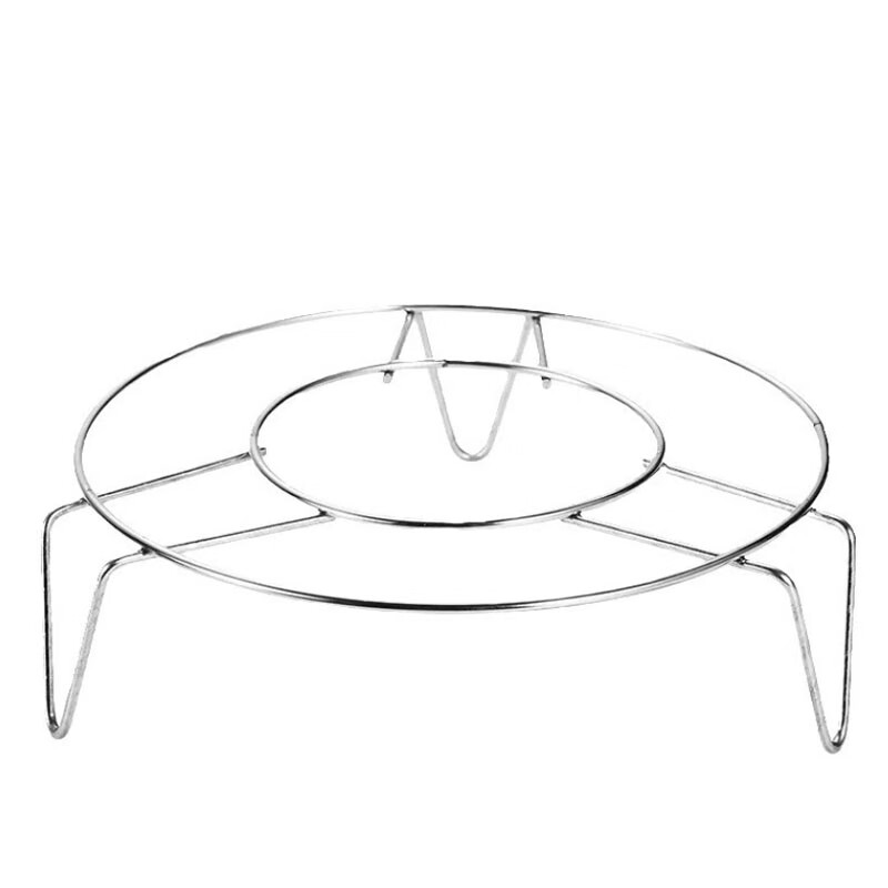 京楚源不锈钢高脚蒸架圆形多功能隔水蒸架中号-高款直径18cm*高6cm