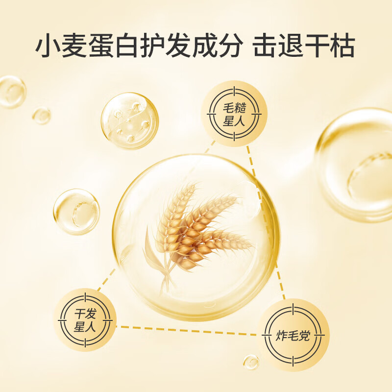 蜂花柔顺小麦蛋白 营养滋润 干枯 烫染 受损补水顺滑护发素1000ml*2瓶