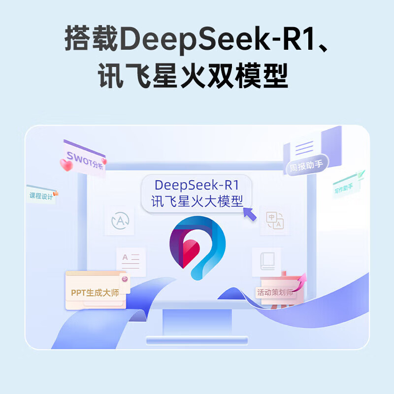 科大讯飞（iFLYTEK） Lite-M320星火版 搭载DeepSeek-R1 写作问答 智能生成PPT 无线蓝牙 轻音办公鼠标 白色