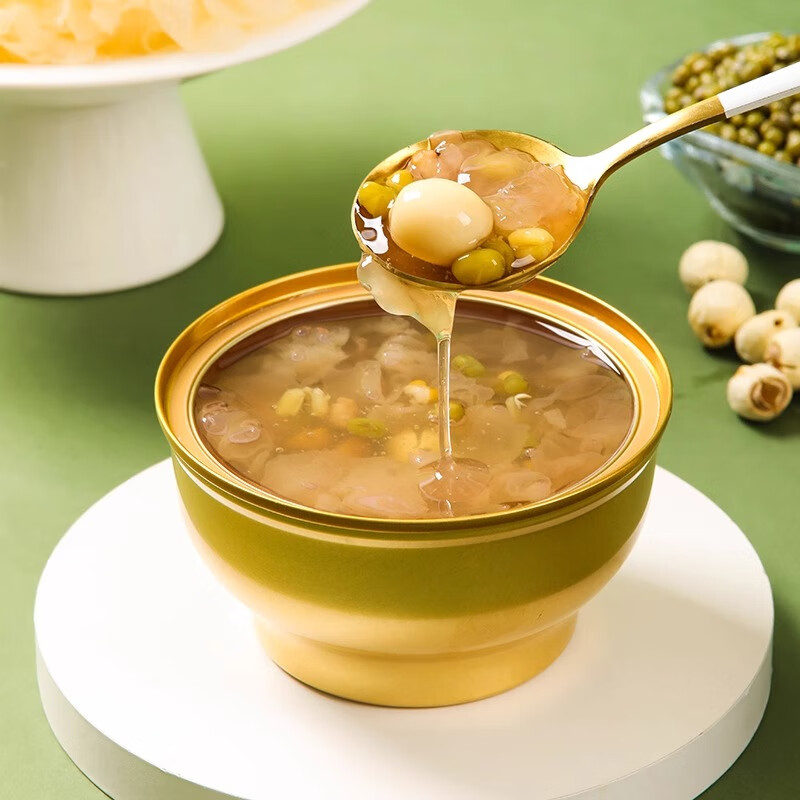 圃也家绿豆本草银耳羹鲜炖即食低卡健康 绿豆本草鲜炖银耳羹-1560g