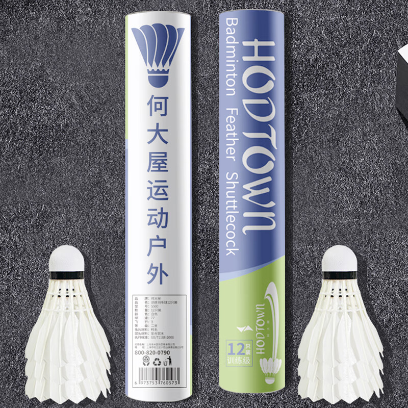 何大屋（Hodtown）耐打比赛训练羽毛球十二只装S500 