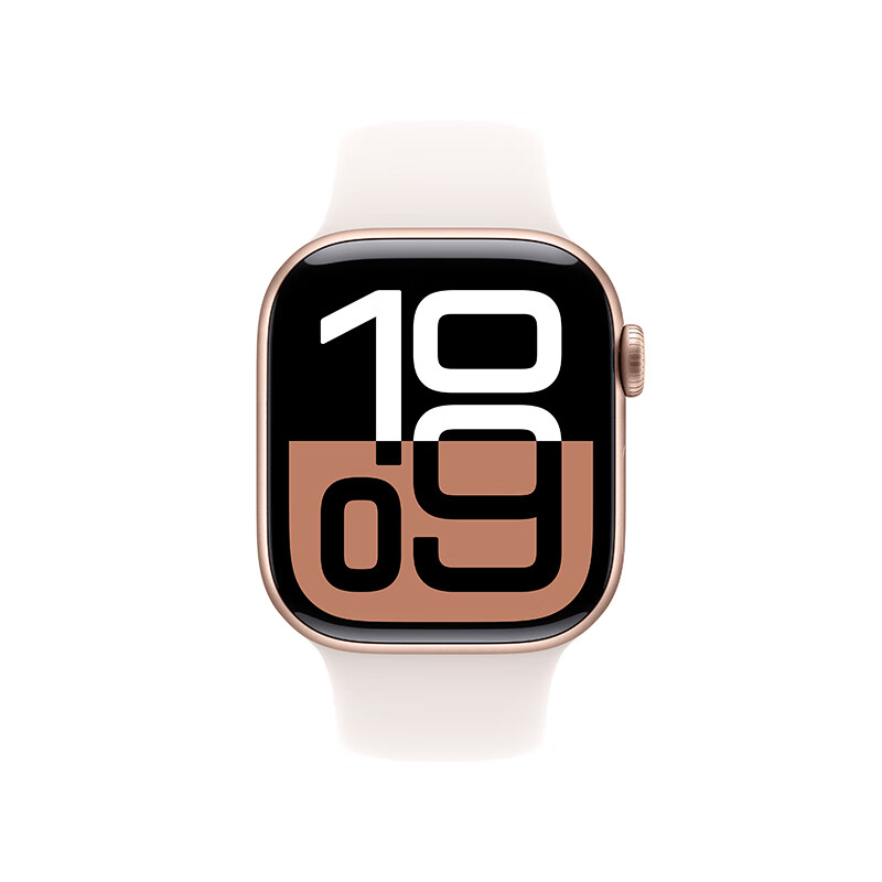 AppleWatch Series10智能手表42毫米玫瑰金色铝金属表壳淡桃粉色运动型表带M/L【蜂窝】