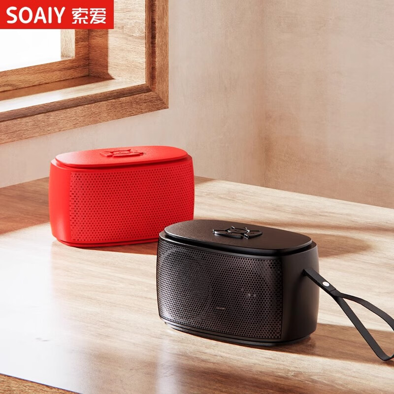 索爱（soaiy）C35迷你音响插卡U盘便携小蓝牙音箱低音炮户外USB音乐播放器充电听歌评书唱戏机升级黑