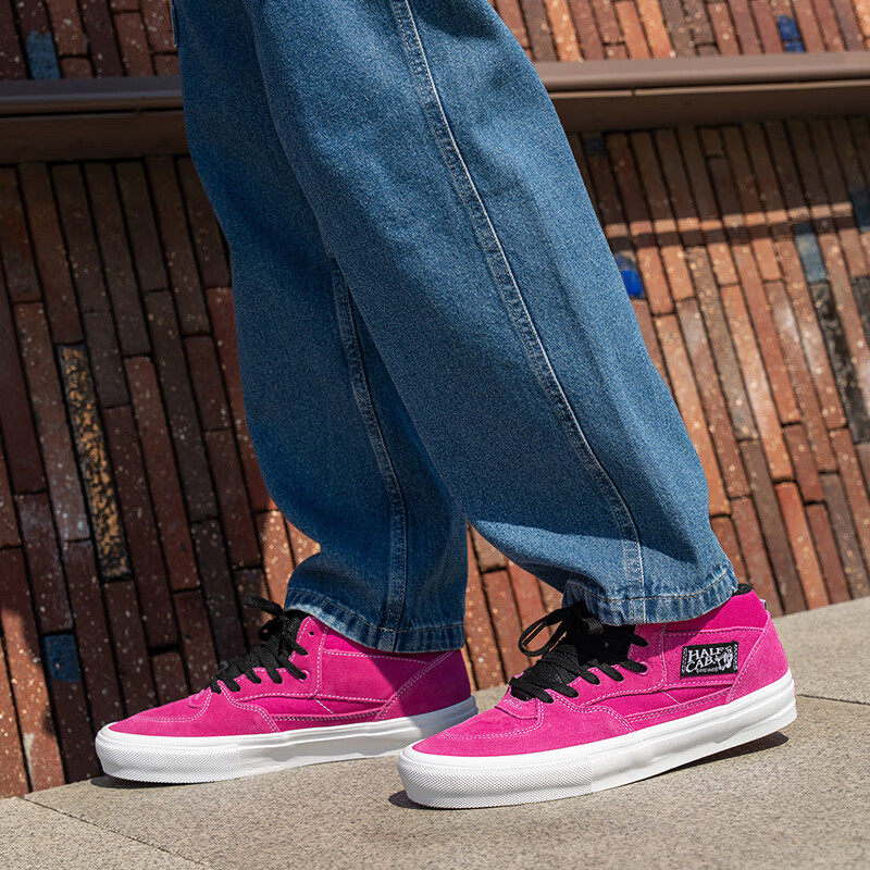 VANS范斯官方 Skate Half Cab男鞋女鞋职业滑板鞋 玫红色  37