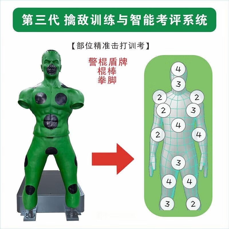 JRZA擒拿格斗智能考评系统 拳击力量测试擒敌对抗考核测力 一拖三靶  
