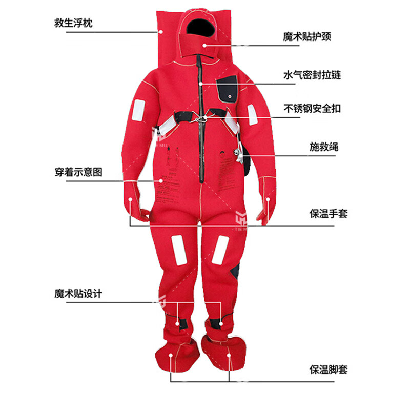 铁穆 船用保温服 成人抗浸救生服CCS保温服  II型 M（正常175）