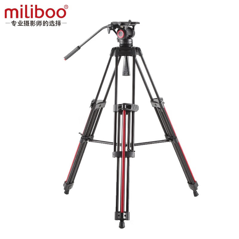 miliboo米泊MTT605A三脚架单反摄像机专业支架一锁三脚管带云台脚架包 MTT605A脚套版(铝合金)