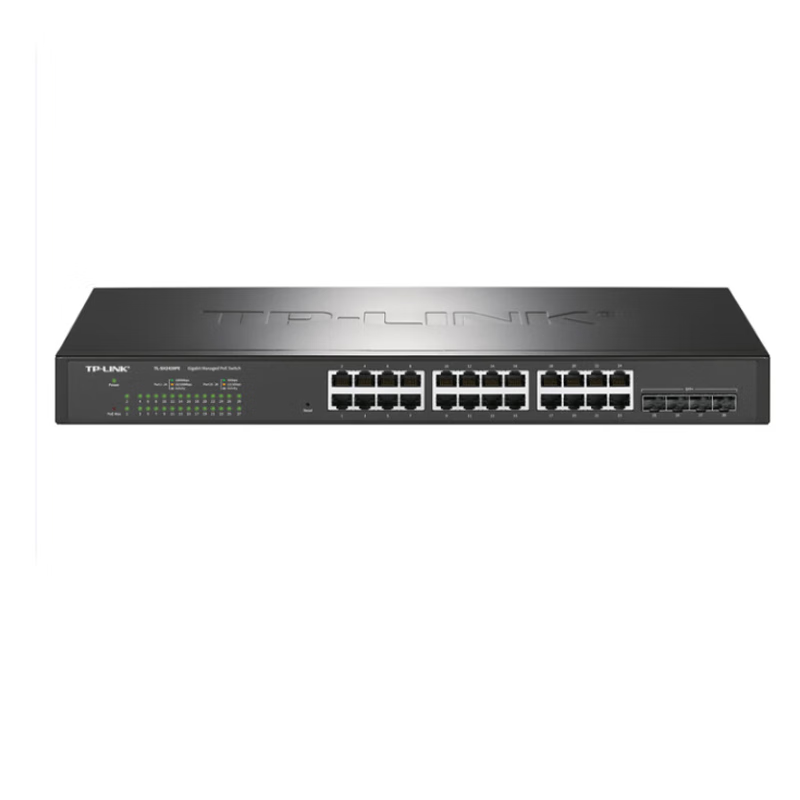 TP-LINK 普联TL-SH2428PE 28口万兆上联云管理PoE交换机4万兆光口24千兆网口网管型