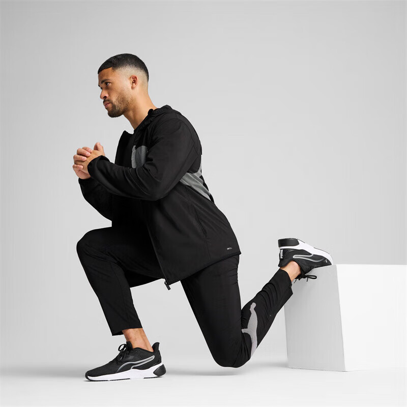 彪马（PUMA）吸湿速干连帽梭织夹克外套男2025新款运动休闲上衣527325