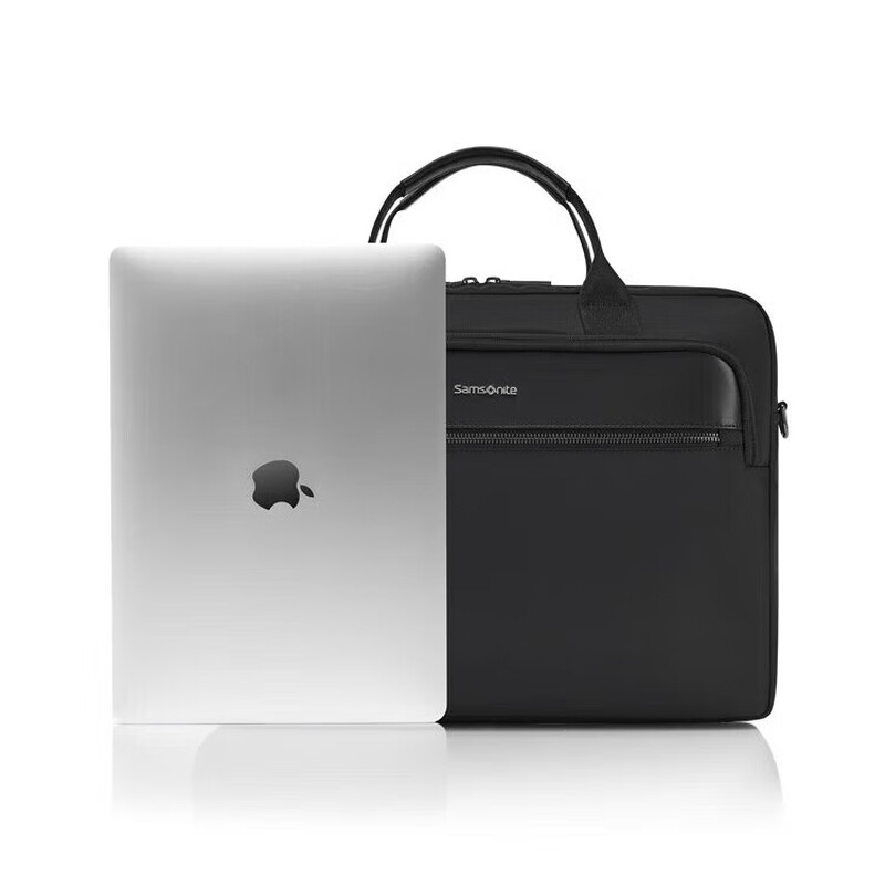 新秀丽（Samsonite）男士商务15.6英寸公文包办公电脑包出差手提包商务笔记本包BN6黑