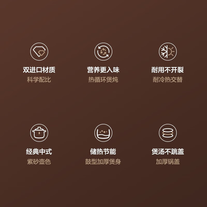 苏泊尔（SUPOR）砂锅煲汤锅陶瓷燃气灶 4.5L沙锅 炖汤瓦煲 双矿石全加厚 TB45A1