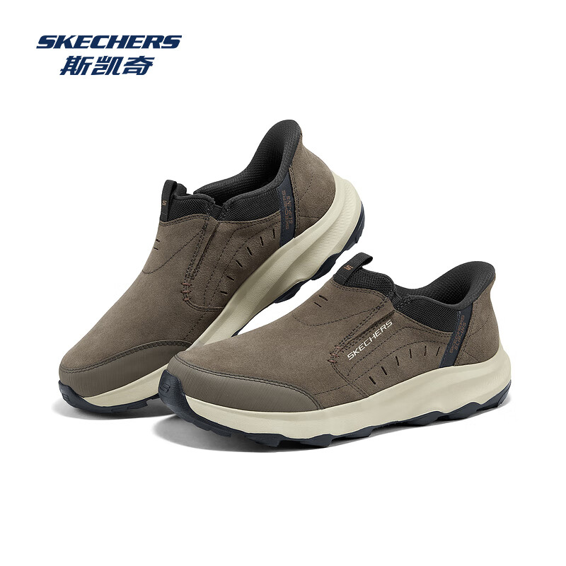 斯凯奇（Skechers）新款男一脚蹬厚底舒适休闲健步鞋237786