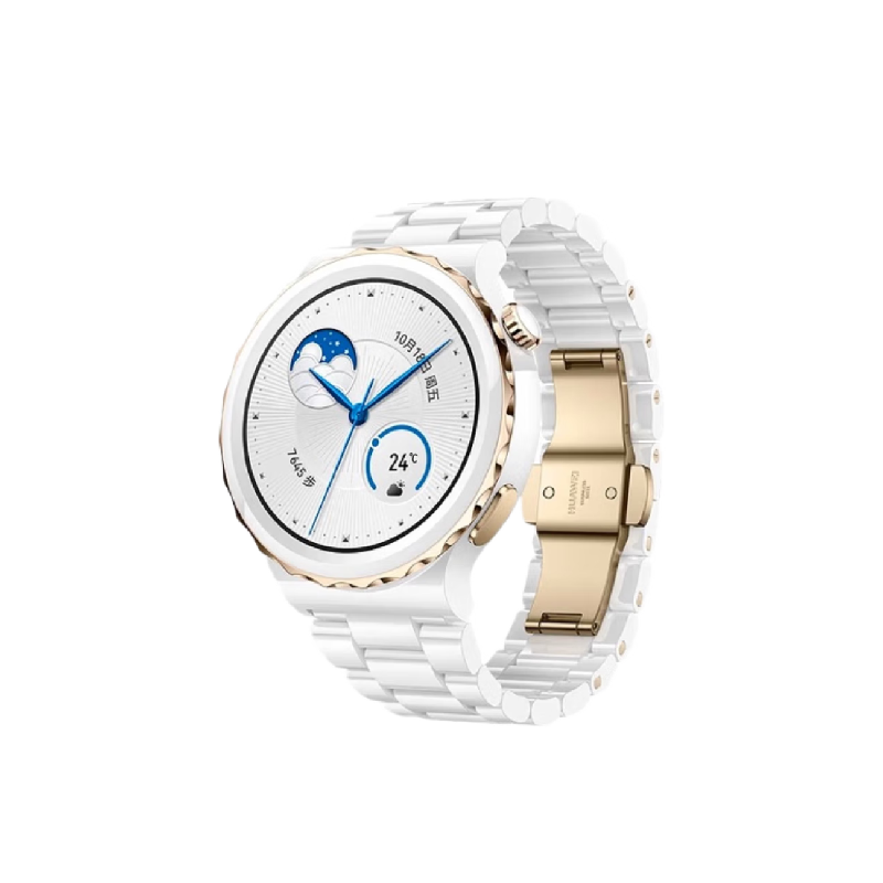 华为（HUAWEI）WATCH GT 3 Pro 白色陶瓷表带 42.9mm表盘 华为手表 运动智能手表 腕上微信 女性生理周期管理2.0