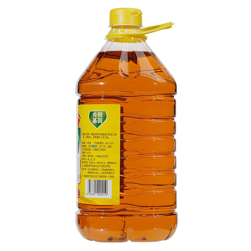 鲁花 浓香大豆食用油 物理压榨 大豆油5L 健康食用油炒菜烹饪家用