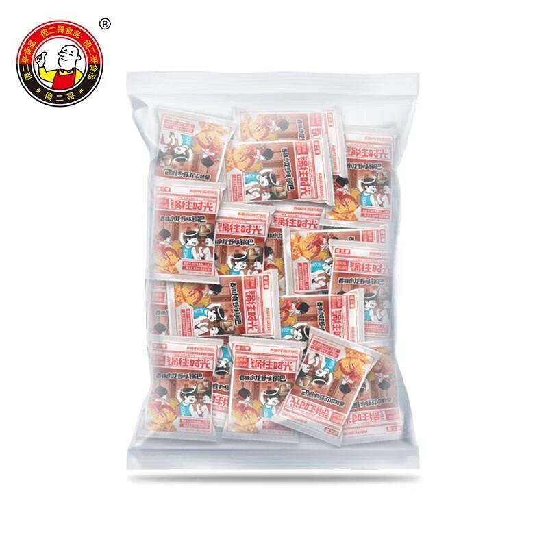 傻二哥 锅往时光锅巴盒装【混合口味230g*2盒】独立小包零食小吃