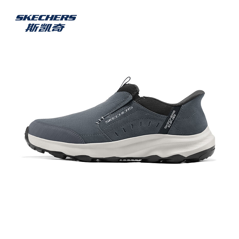 斯凯奇（Skechers）新款男一脚蹬厚底舒适休闲健步鞋237786