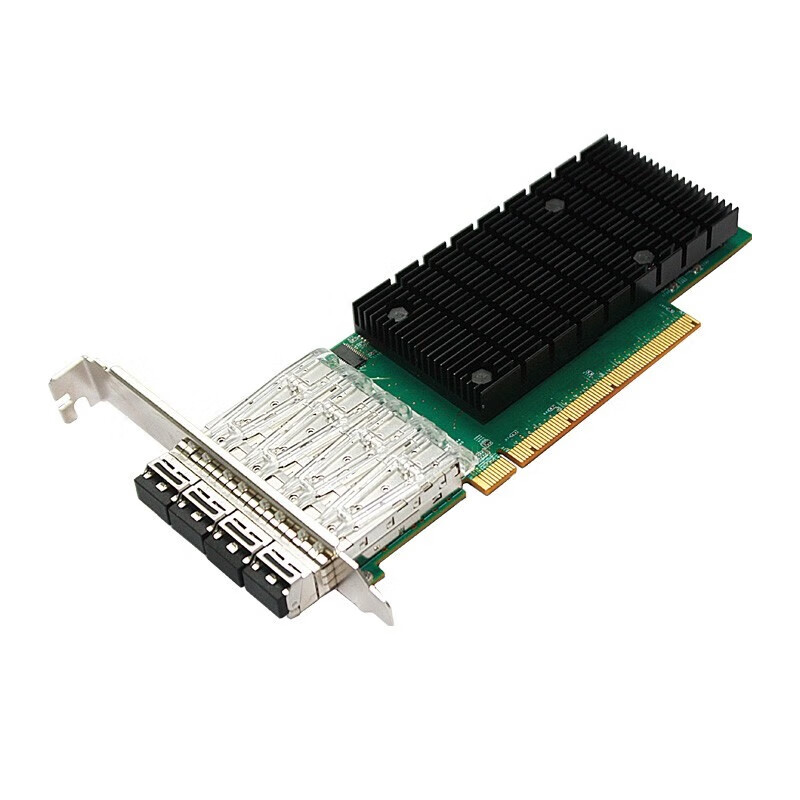 飞迈瑞克 FORMERICA Intel E810CAM1芯片4X25G PCIE V4.0光纤网卡 标准+4只多模模块
