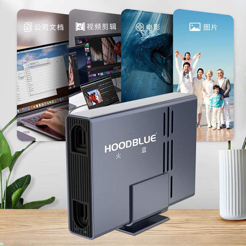 火蓝 移动机械SSD移动硬盘Type-C/USB3.2企业级桌面存储硬盘柜30TB DS1032-30TB